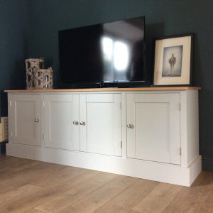 Pine Painted Tv Cupboard